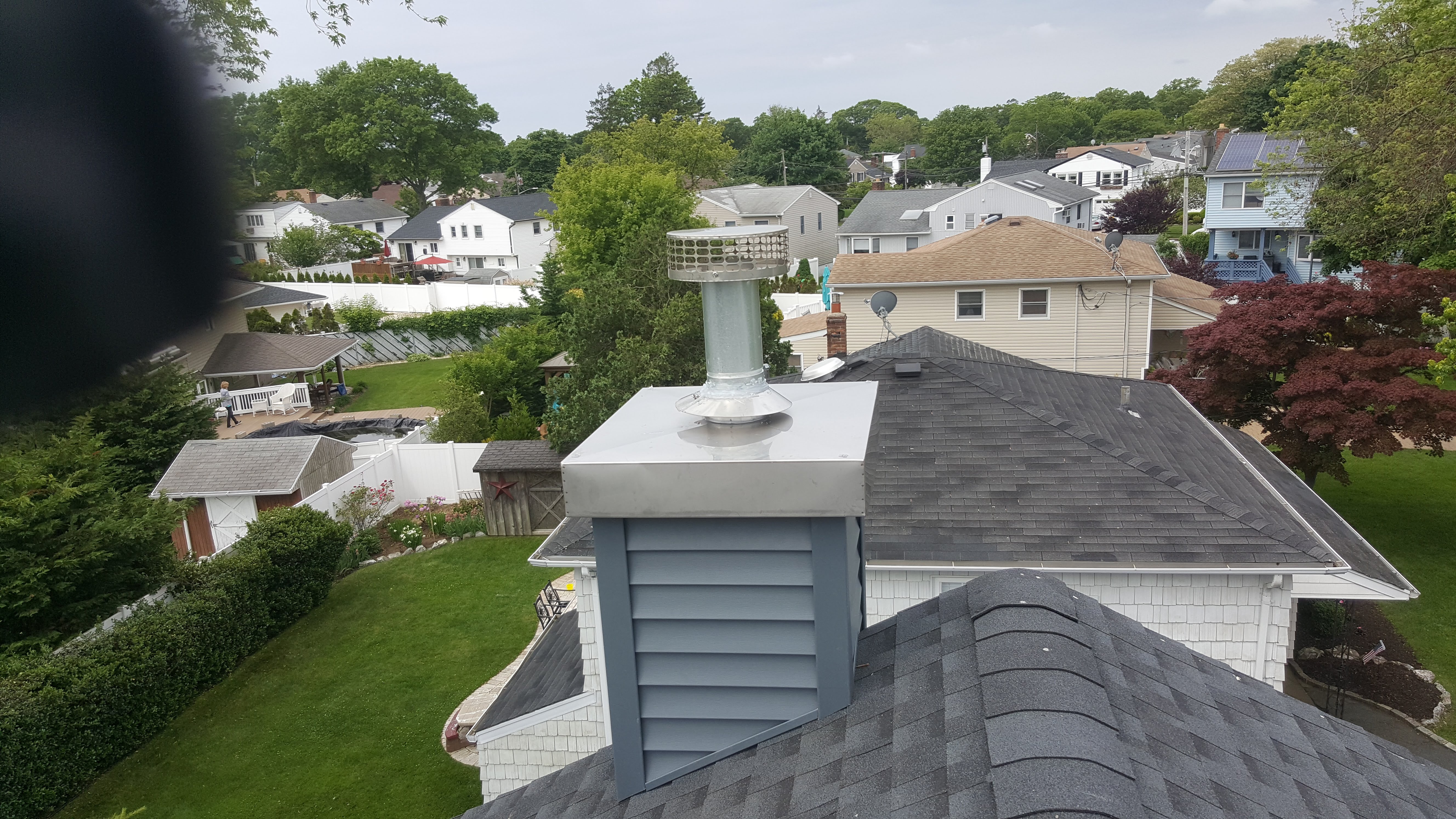 Complete chimney crown rebuild and waterproofing in Freeport, New York